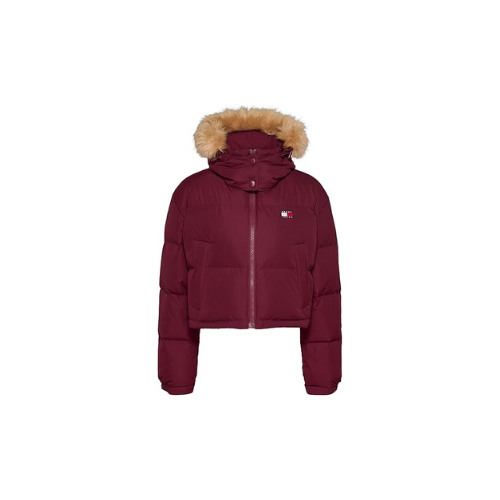 Tommy Hilfiger Tjw Crp Alaska Faux Fur Hood Ceket Kadın Mor thumbnail
