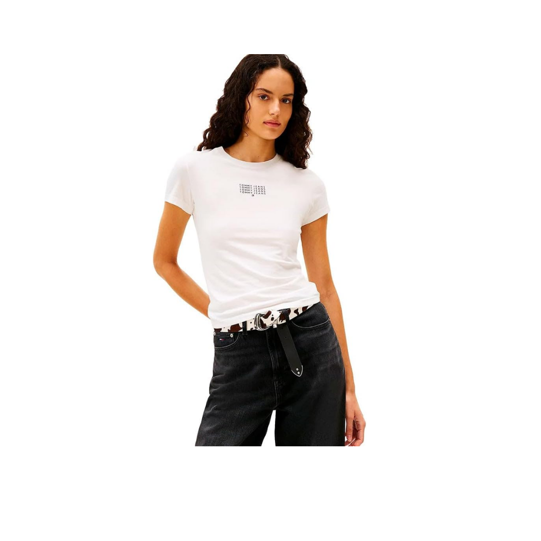 Tommy Hilfiger TJW SLIM MULTI LINEAR SS TEE T-shirt Kadın thumbnail