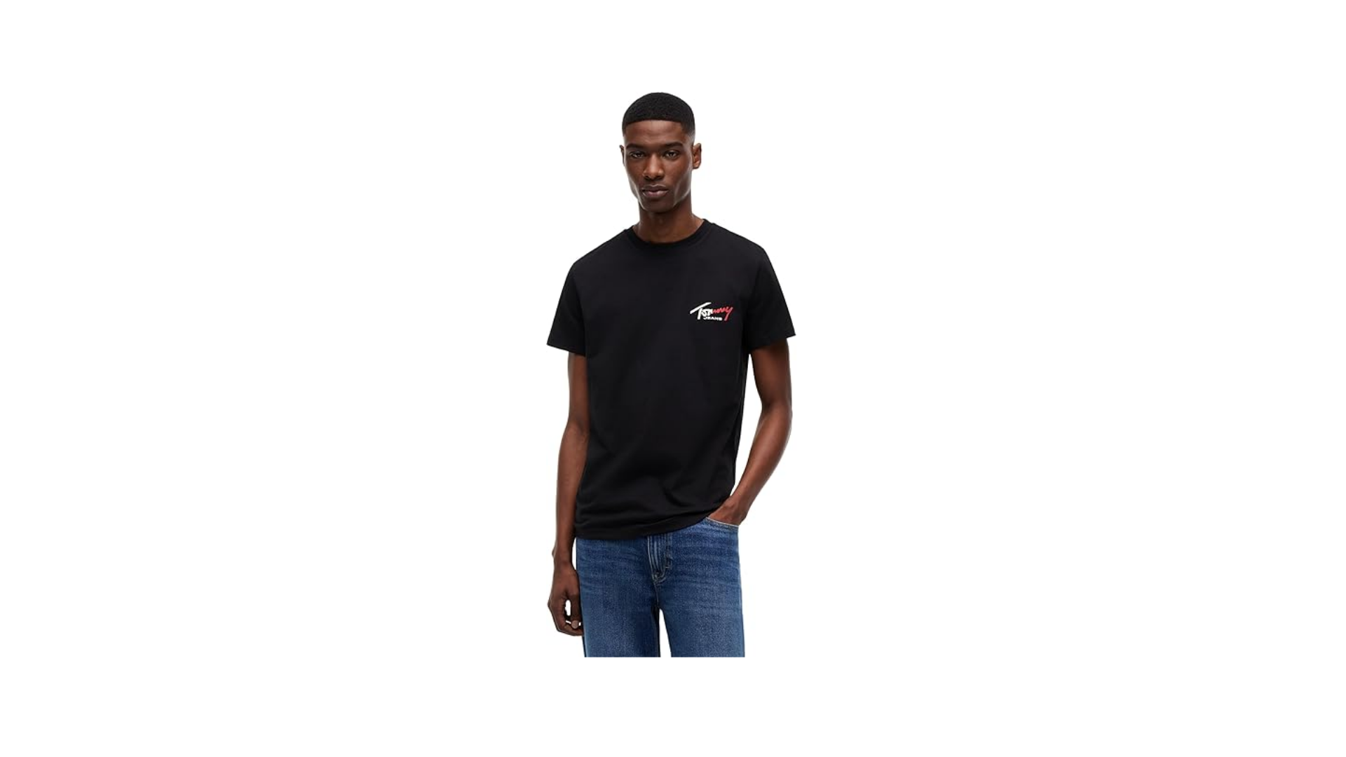 Tommy Jeans TJM SLIM SIGN CHEST SS TEE EXT T-shirt Erkek