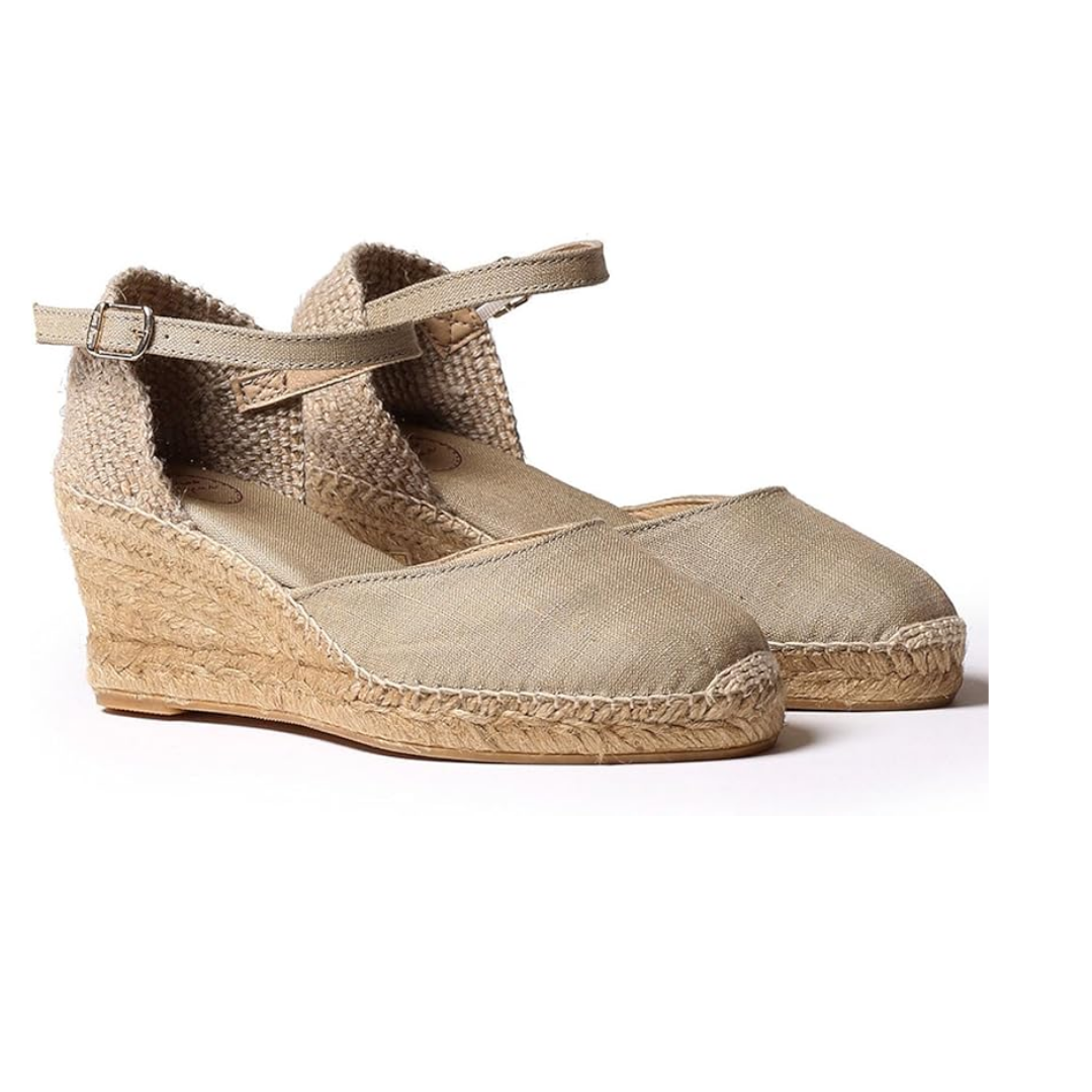 TONI PONS CALDES - Toni Pons vegan women's wedge espadrille made of linen.