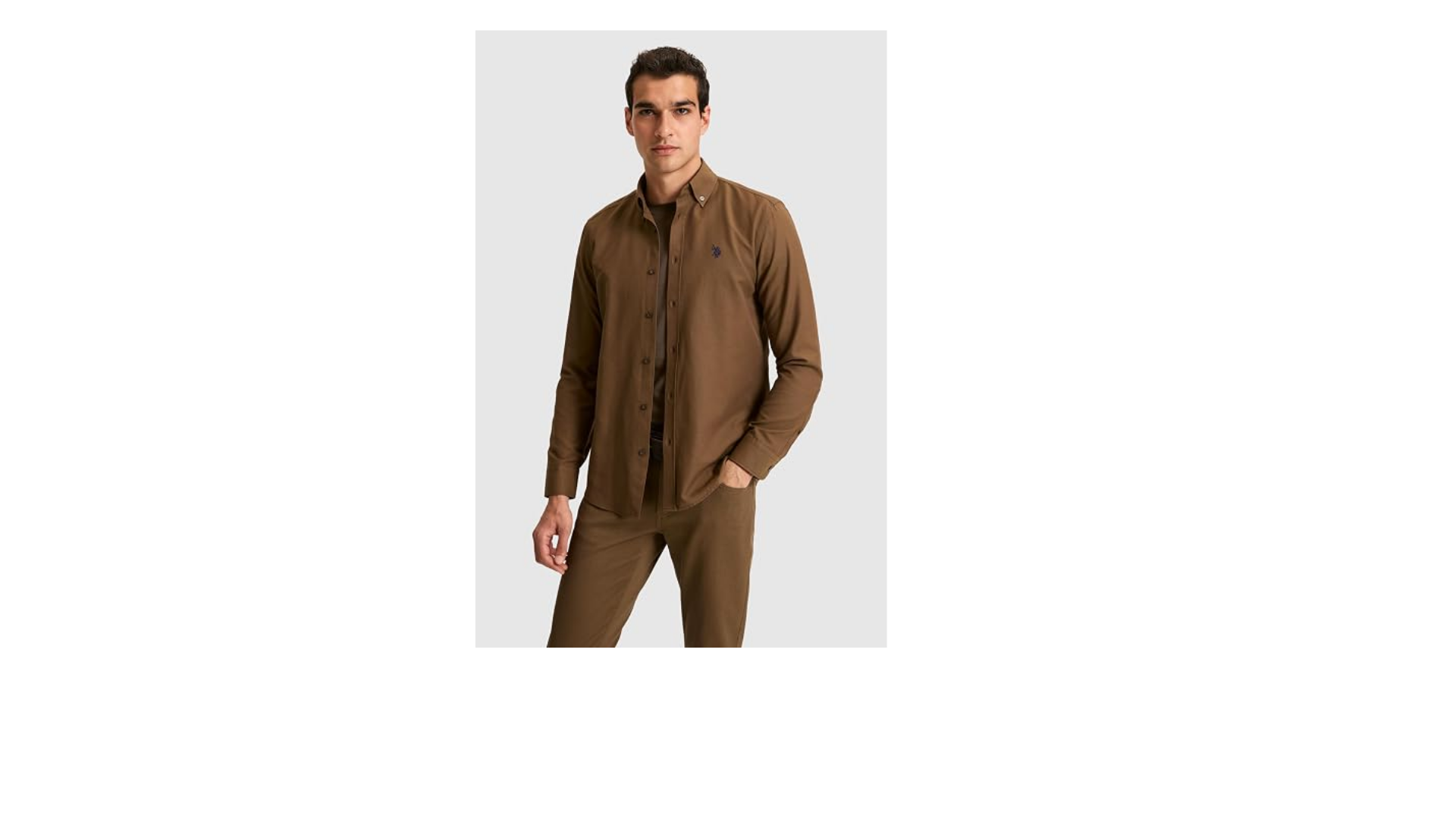 U.S. Polo Assn. Erkek Kahverengi Gömlek Basic 50324708-VR029