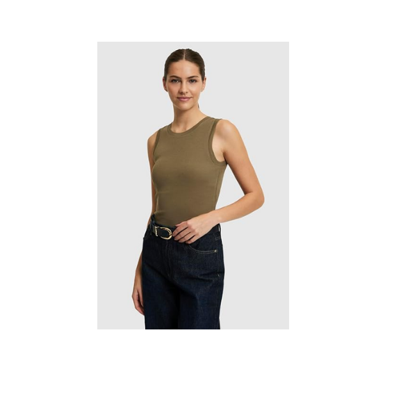 U.S. Polo Assn. Kadın Haki Tişört Basic 50323534-VR027
