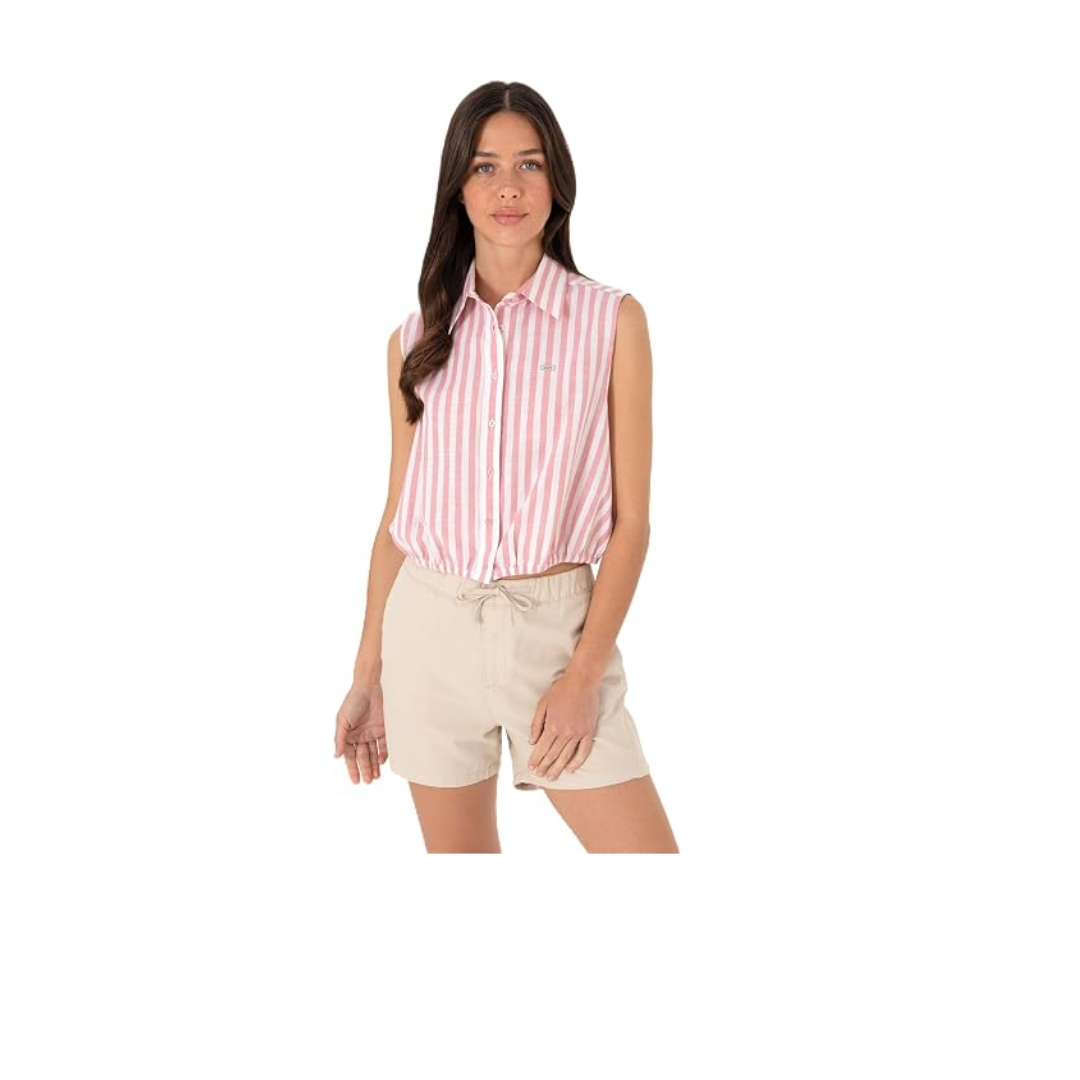 U.S. Polo Assn. Kadın Pembe Gömlek Kısa Kollu 50306475-VR041
