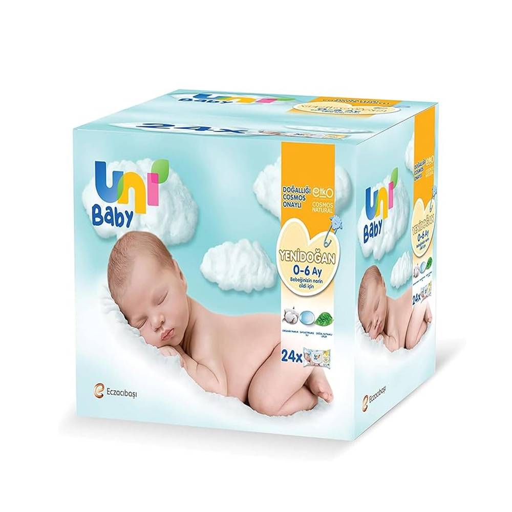 Uni Baby Yenidoğan Islak Mendil 40 Yaprak x 24 Adet