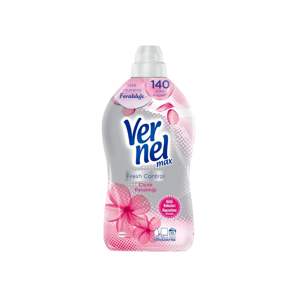 Vernel Max Konsantre Çamaşır Yumuşatıcısı 1320 ml 55 Yıkama Çiçek Ferahlığı