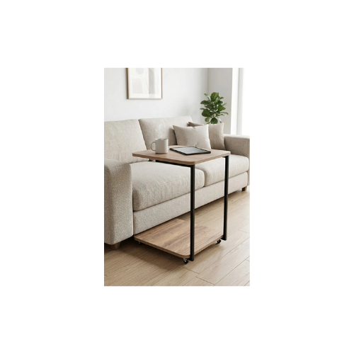 VİLİNZE Karo Tekerlekli Kare C Sehpa thumbnail