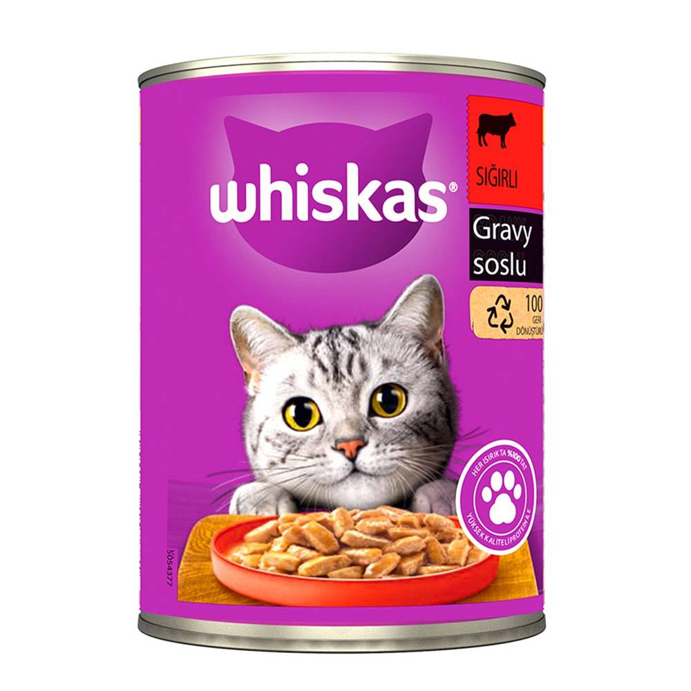 Whiskas Biftekli Konserve Kedi Maması 400 Gr