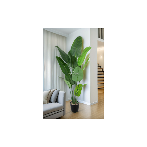 Yapay Çiçek Deposu Yapay Ağaç Starliçe Gerçek Dokunuş 12 Dev Yaprak Yeşil 185 Cm