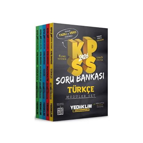 Yediiklim Yayınları 2026 KPSS GY-GK Tamamı Hem Yazılı Hem Video Çözümlü Modüler Set Soru Bankası 5 Kitap thumbnail