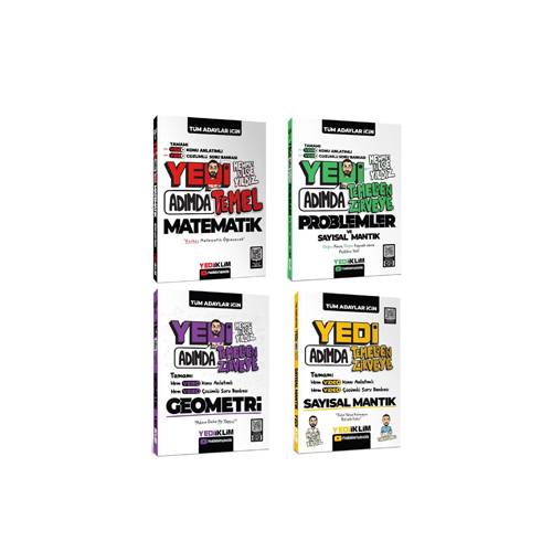 Yediiklim Yayınları Tüm Adaylar için Yedi Adımda Temel Matematik+Problemler+Geometri+Sayısal Mantık thumbnail